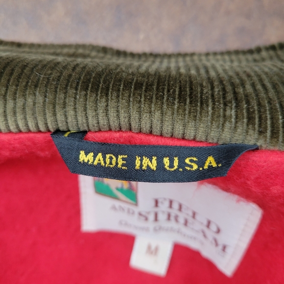 Vintage Field and Stream Mens medium Corduroy Hunting Coat Wool lined - Picture 14 of 14